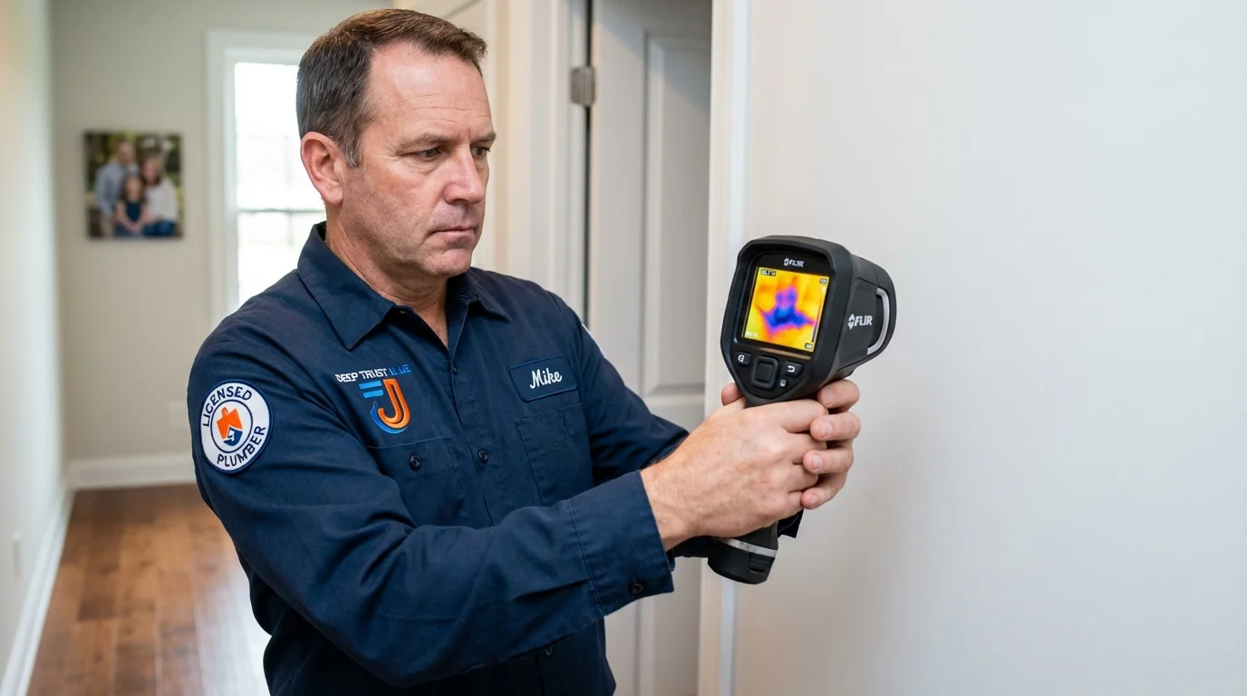 Thermal imaging leak detection by Johns Plumbing LLC in Bunker Hill